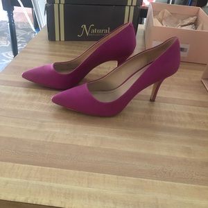 Spicy magenta BCBG heels worn 1 time.